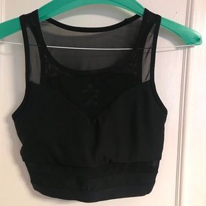 90 Degree Black Mesh Sports Bra